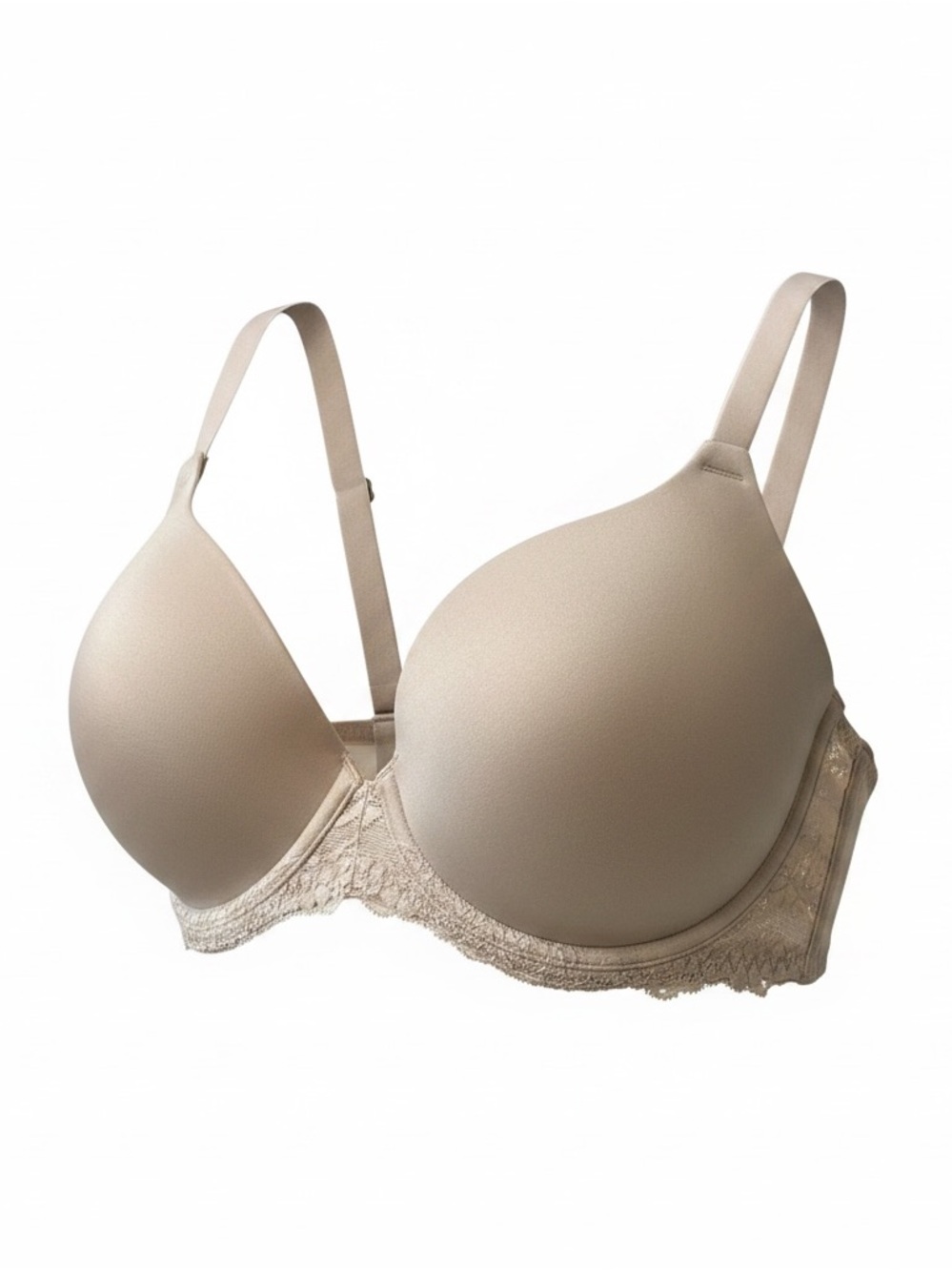 Maidenform Smooth Molded T-Shirt Bra with Lace Trim - Nude size 38B NWT